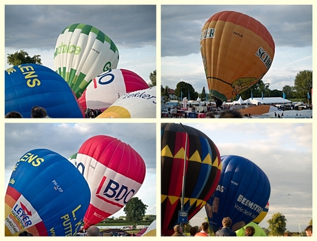 De ballonnen komen overeind.