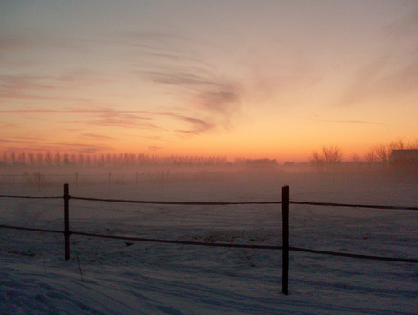 zonsondergang winter