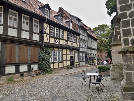 Oude vakwerkhuizen in Quedlinburg, foto 2.
