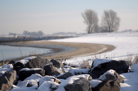 Sneeuwige uiterwaard