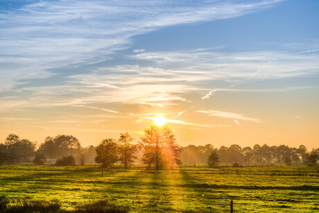 Zonsondergang in Friesland