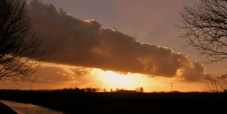 Lange wolkenband