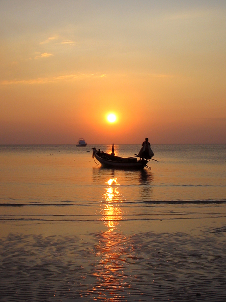 De avond valt op Koh Samui, Thailand