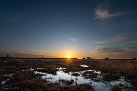 Zonsopgang op de hei