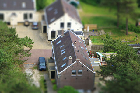 Tiltshiftfoto van de vuurtoren