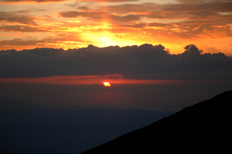 Zonsondergang op de Etna