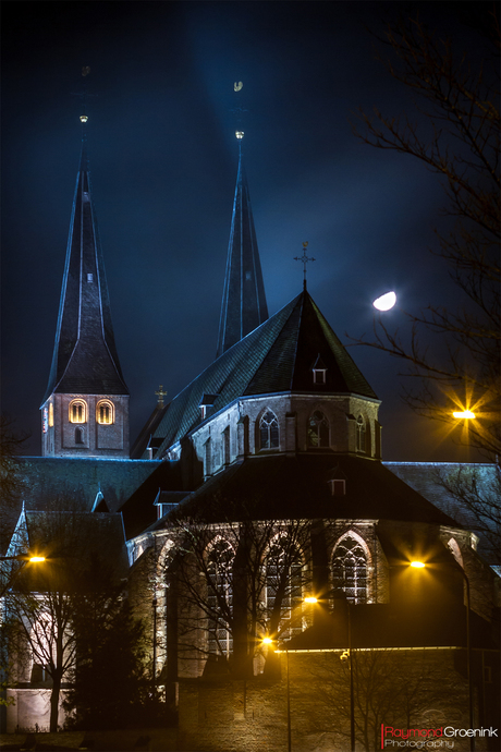 Deventer, Bergkerk bij nacht