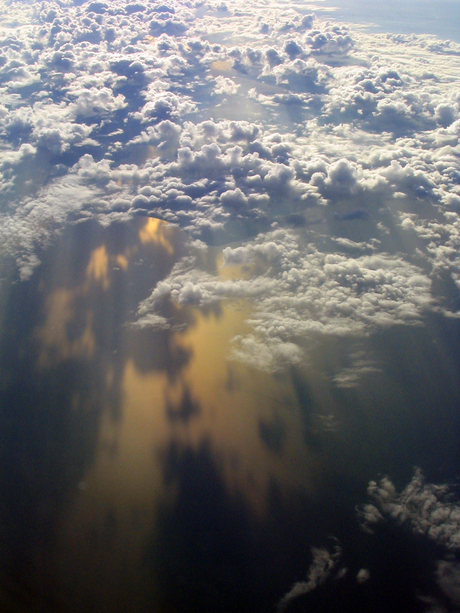 Flying over the ocean