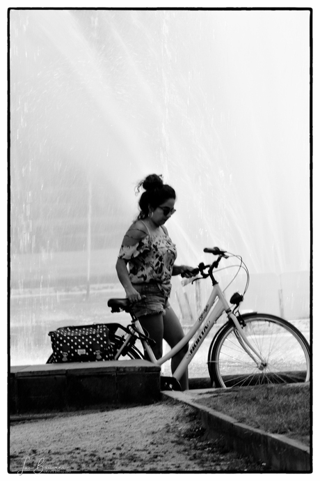 Verfrissing bij de fontein