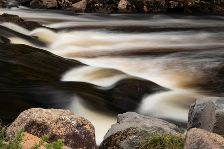 waterstream by aasleach falls connemara ireland