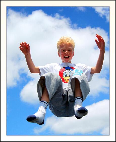 Op de trampoline