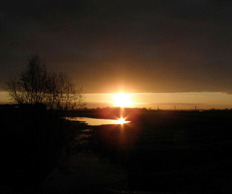 Zonsopkomst Tiel Echteldsedijk