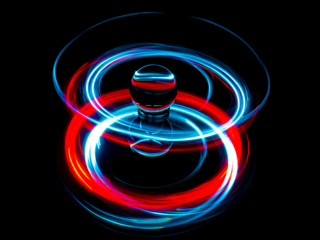 light painting met een lensball