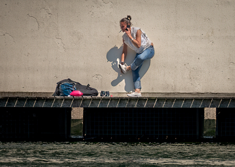 The girl with the phone