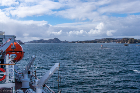 Uitzicht vanaf de Hurtigruten Postboot