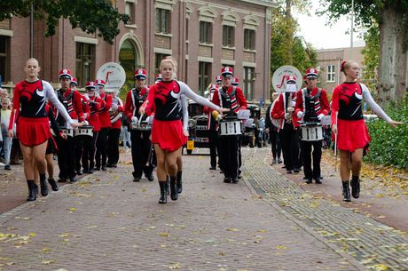 Muziekkorps voor de rechtbank in Zutphen