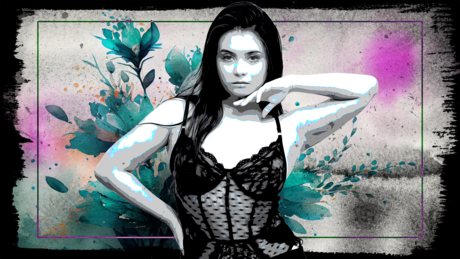 Mixed media fine art portret