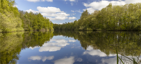 water, wolken en weelderig groen
