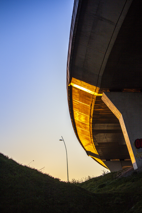 flyover sunset