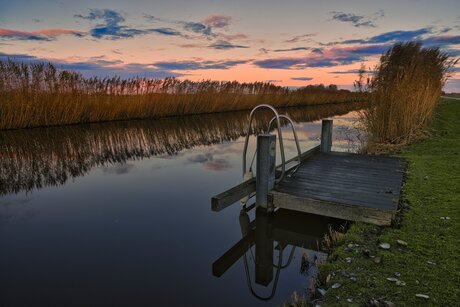 Zwemsteiger in de avond