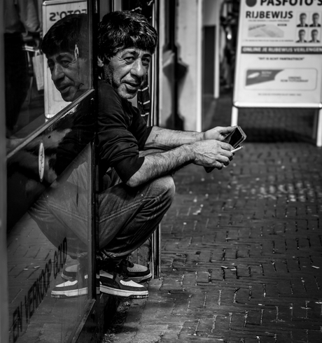 Gehurkte man / referentie