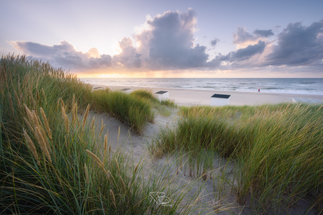Langstrekkende buien bij Oostkapelle