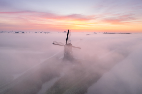Windmill in the fog