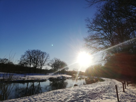 mooi landschap in de sneeuw