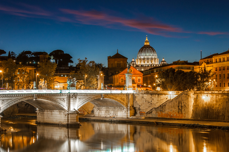Blue hour in Rome, Italy