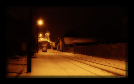 Sneeuw in onze straat!!