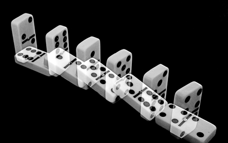 vallende dominostenen