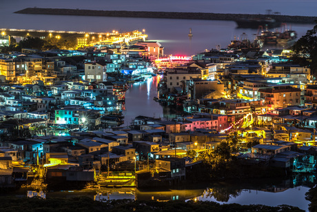 Tai O fishing village at Night