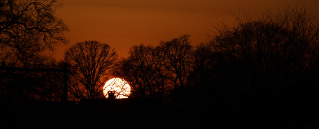 De zon gaat slapen...