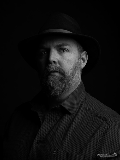 Een tweede zelfportret in mijn studio in Alkmaar