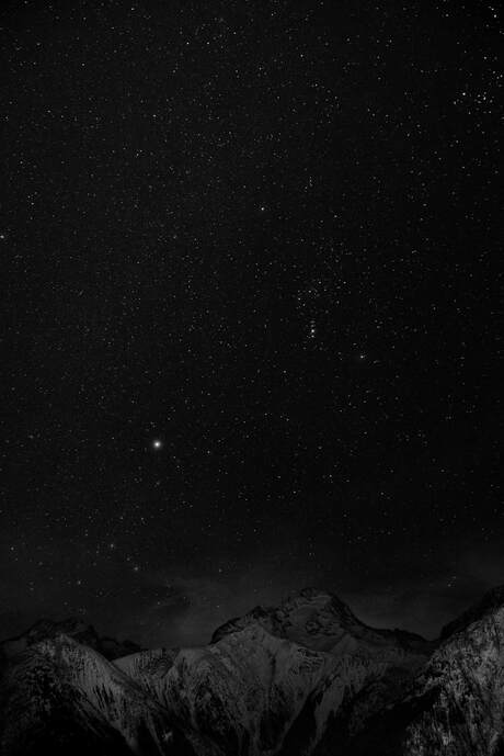 nacht in de Alpen