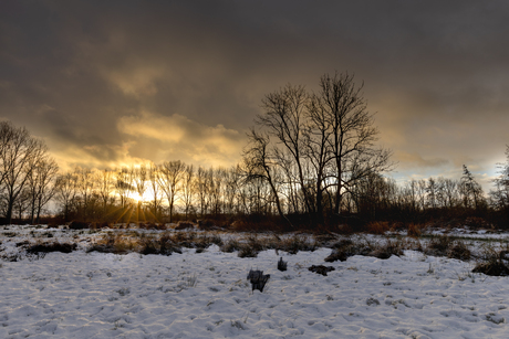 Winterse zonsopkomst