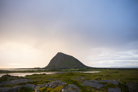 soft foto van een zonsondergang in de Lofoten