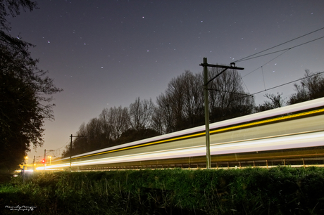 trein bij nacht