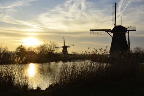 Zonsondergang Kinderdijk