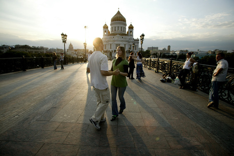 Moskou Dansen op de brug