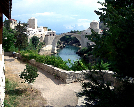 De beroemde Mostar brug (B&H)