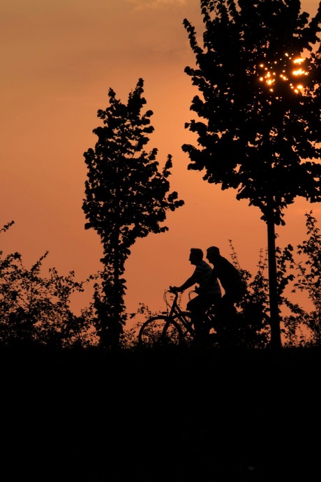 Avond trip op de fiets