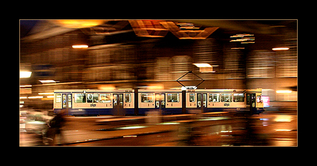 Razende tram in Amsterdam