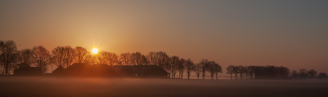 A foggy morning.