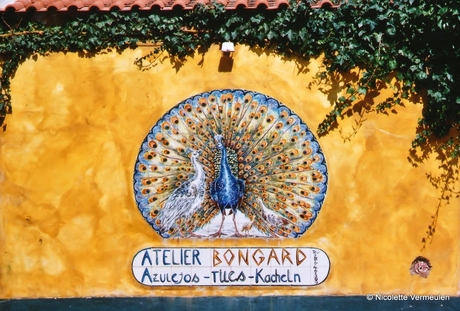 Muurschildering in Ferragudo, Portugal