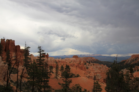Slecht weer in Bryce Canyon