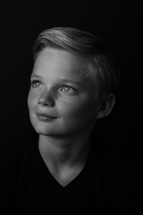 Zwart wit kinderportret