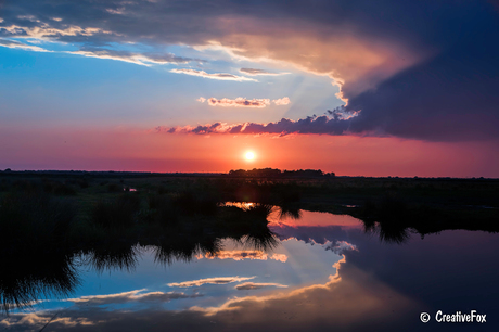 Zonsondergang voor Eemdijk