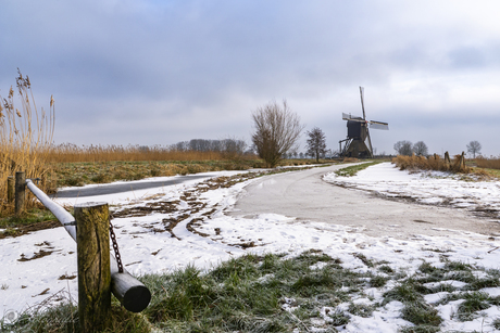 Winter bij de molen