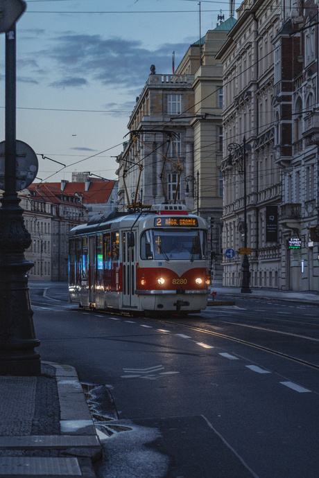 Tram in Praag